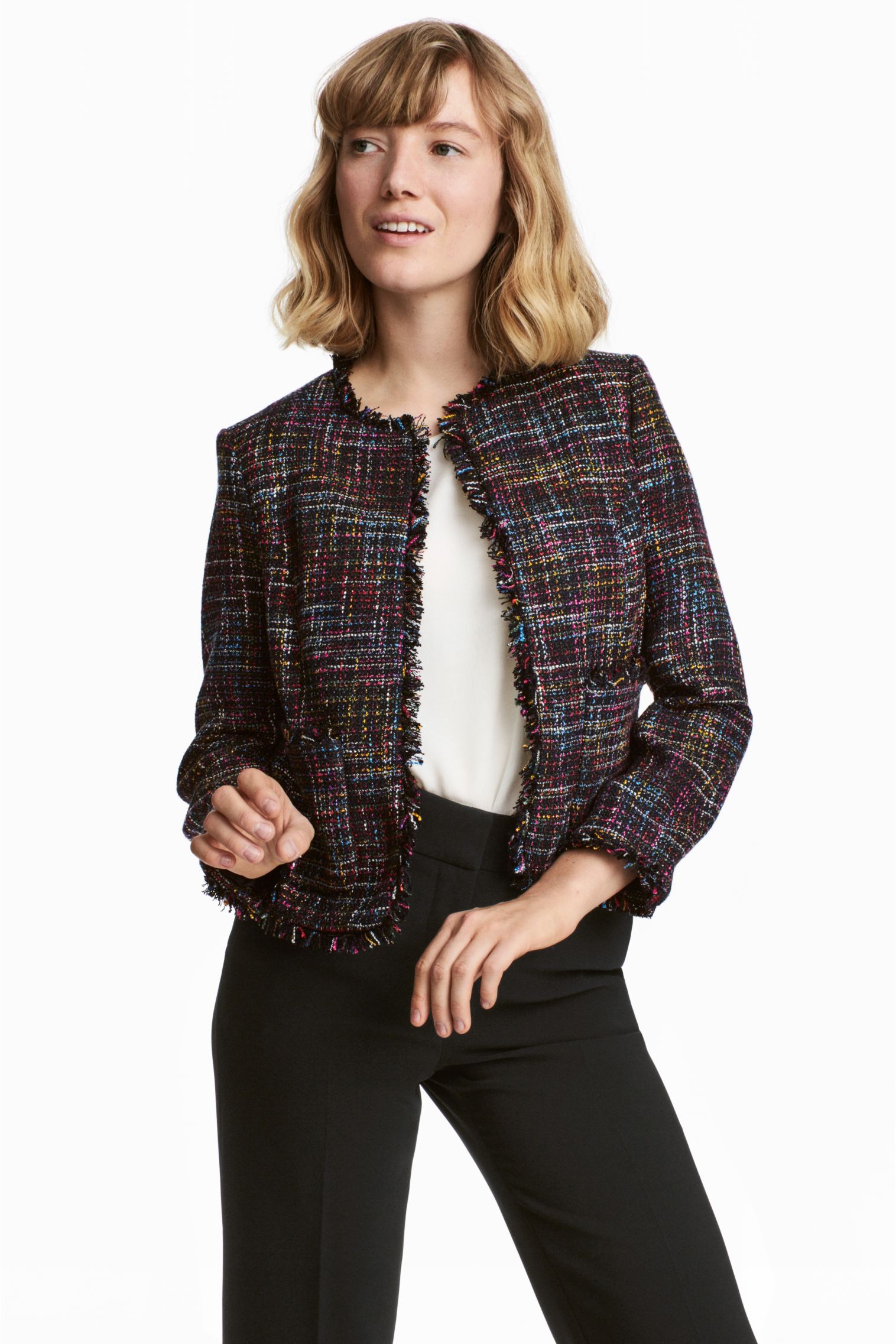 

Жакет H&M 44 разноцветная клетка 13045357836