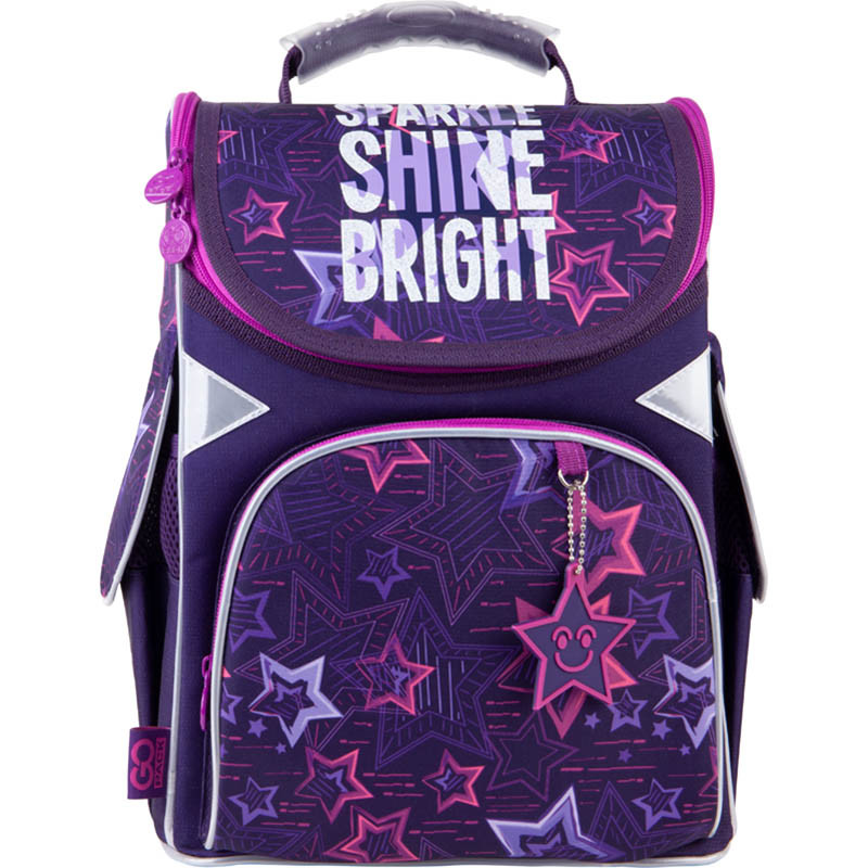 

Рюкзак GoPack Education каркасный Shine bright 34x26x13 см 11 л темно-фиолетовый (GO21-5001S-6)