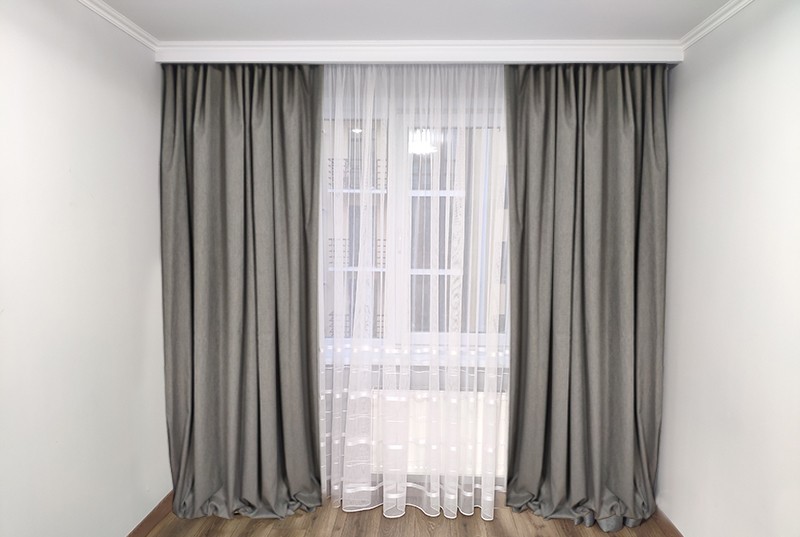 

Комплект готовых штор Портьера Sedef Soft, 150x290 см, 2 шт, Серый (710)