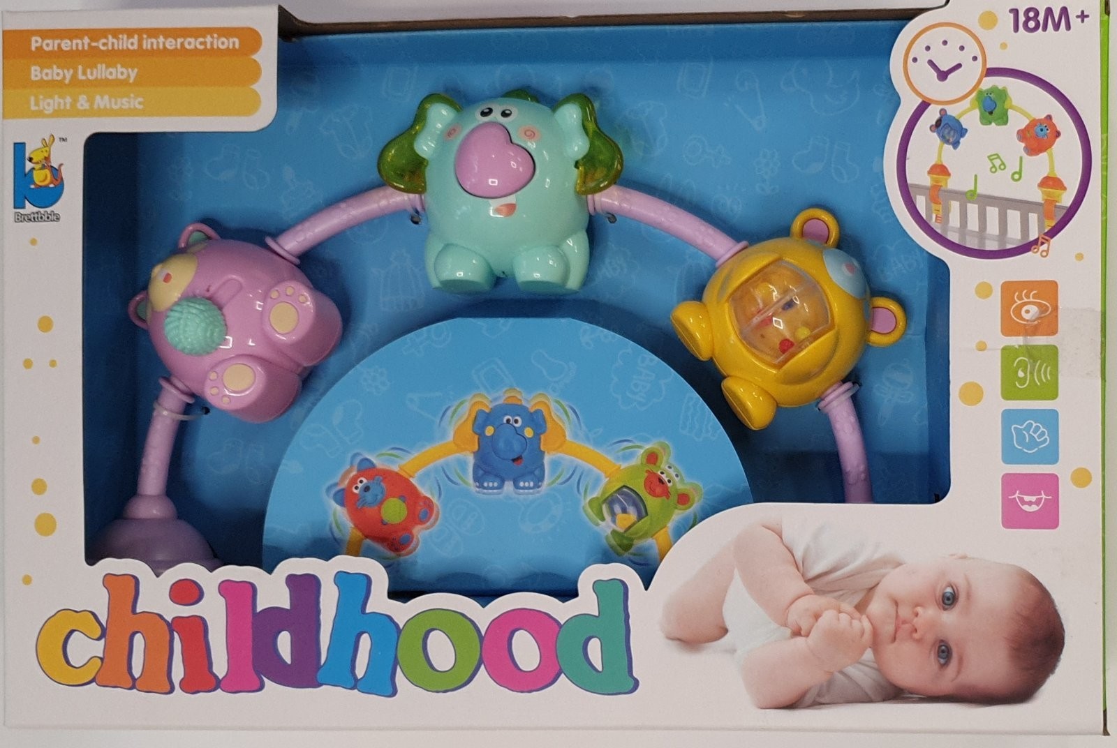 

Дуга для коляски и манежа Brettbble Childhood, музыкальная с 3 погремушками JLD333-24A