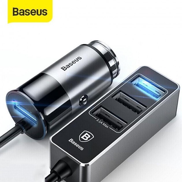 

Автомобильное зарядное устройство Baseus 5.5A 4хUSB