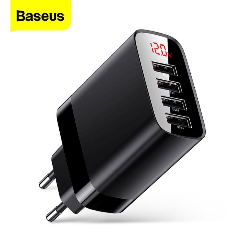 

Зарядное устройство Baseus Quick Charge 6A/30W 4хUSB для iPad|iPhone|Android black