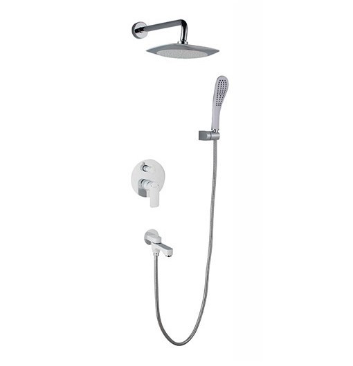 

Встроенный смеситель для ванны Gappo Noar G7148-8 Белый/Хром