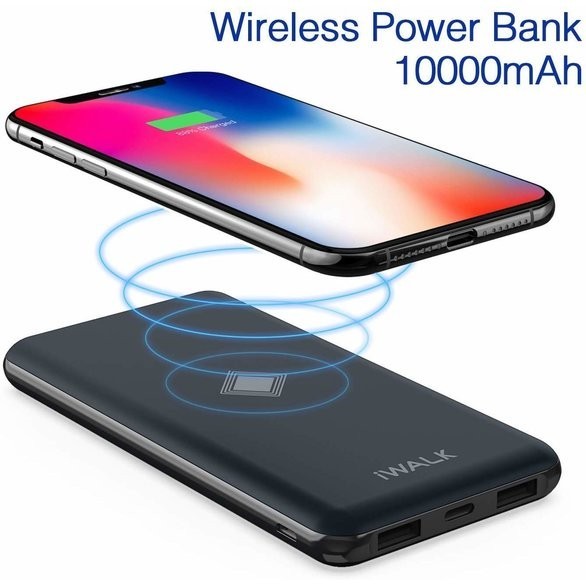 

Внешний аккумулятор iWALK Power Bank Chic Air 10000mAh Wireless Charger Blue