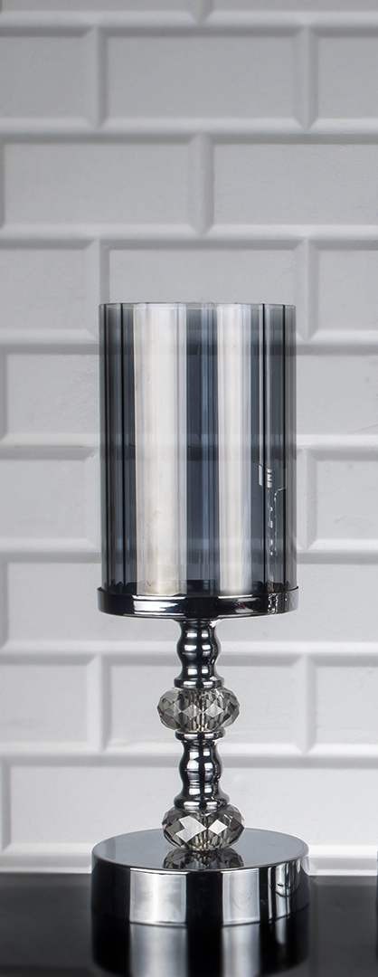 

Подсвечник Zeyve Fume Shandan металлический черный с серебром 28x10 см (S-KM30-1)