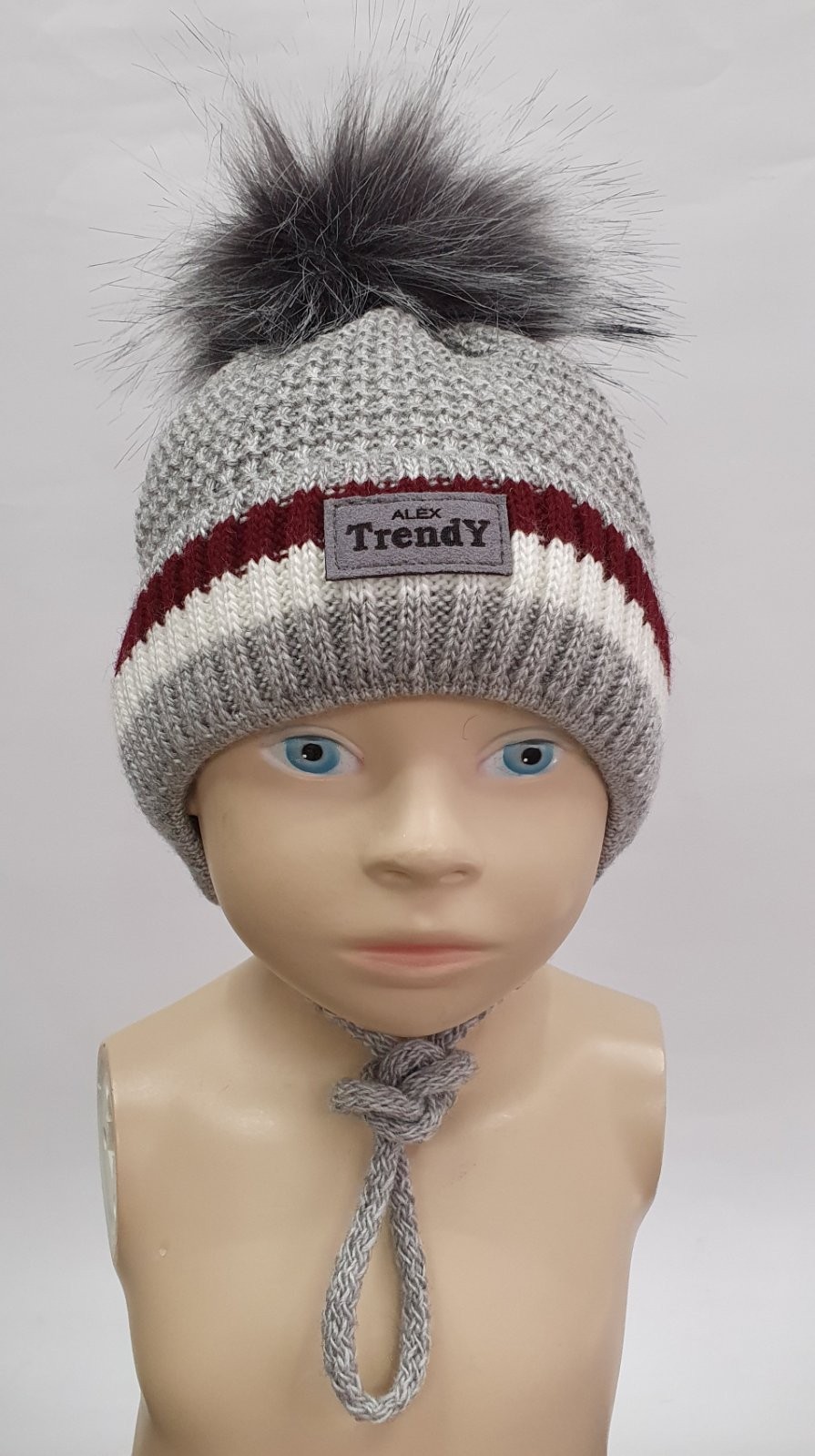 

Шапка Alex for kids "Тренд" размер  - 48см, флис, серого цвета, D643, Шапка Alex for kids "Тренд" размер 44 - 48см, флис, серого цвета, D643