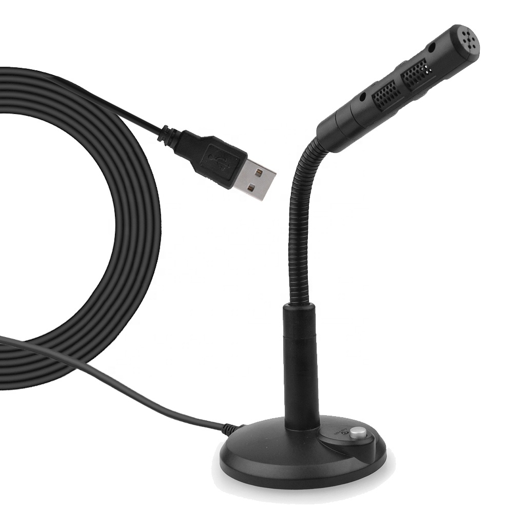 

Микрофон проводной (1.4 м) для компьютера ноутбука дома Soncm USB-4 Black