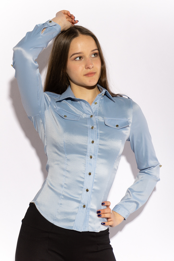 

Рубашка женская классическая Time of Style 118P050 36 Голубой
