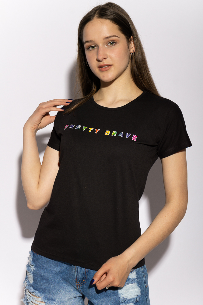 

Футболка женская Pretty Brave Time of Style 85F411  Черный, Футболка женская Pretty Brave Time of Style 85F411 L Черный