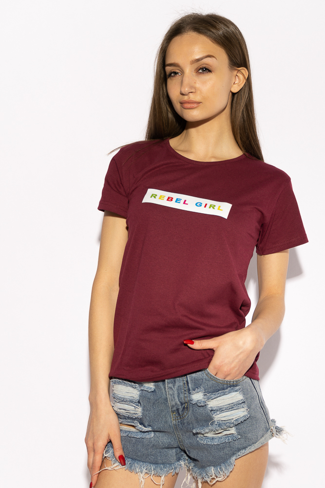

Футболка женская Rebel girl Time of Style 85F415 L Бордо