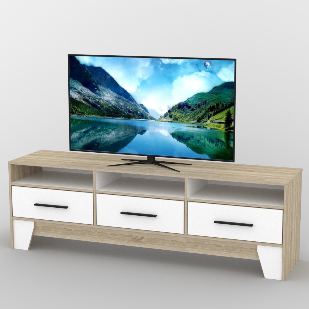 

Тумба под телевизор Тиса ТВ-352 Дуб сонома + Белый матовый