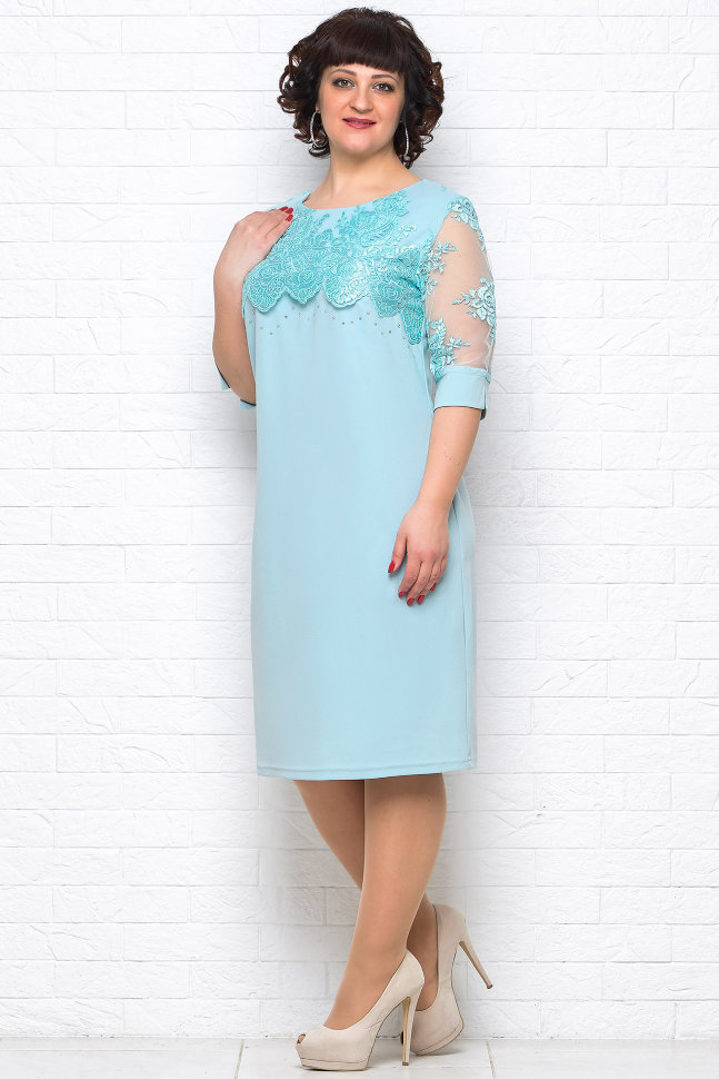 

Платье Alenka Plus 14154-9 голубой, Платье Alenka Plus 14154-9 голубой, 56