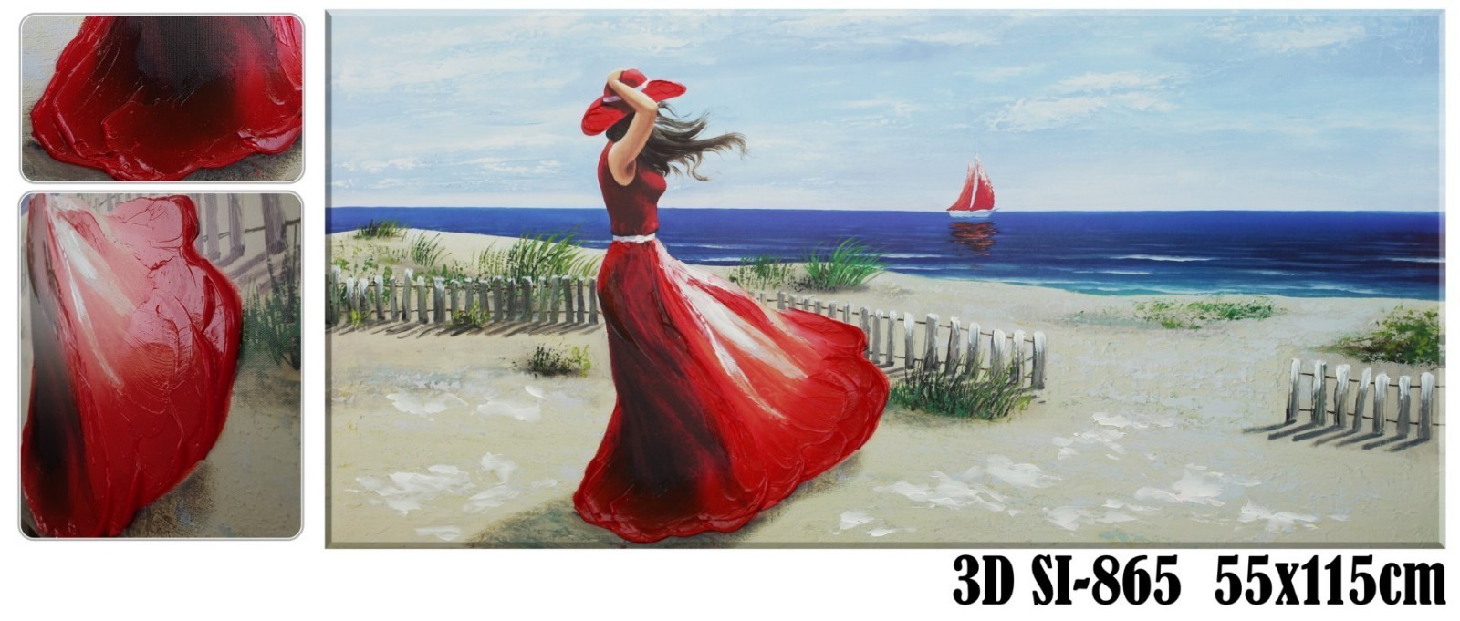 

Картина на холсте 3D SvitArt Si-865 55х115 см