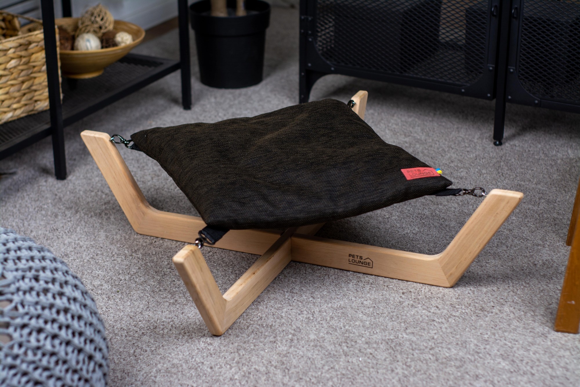 

Лежак для собак и котов Pets Lounge Big Hammock, чёрный