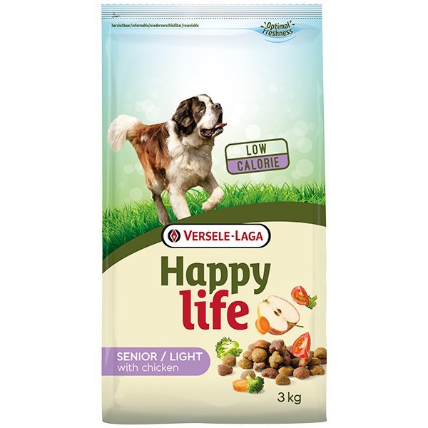 

Cухой корм для взрослых собак Happy Life Лайт Сеньор со вкусом курицы 3 кг (5410340311073)