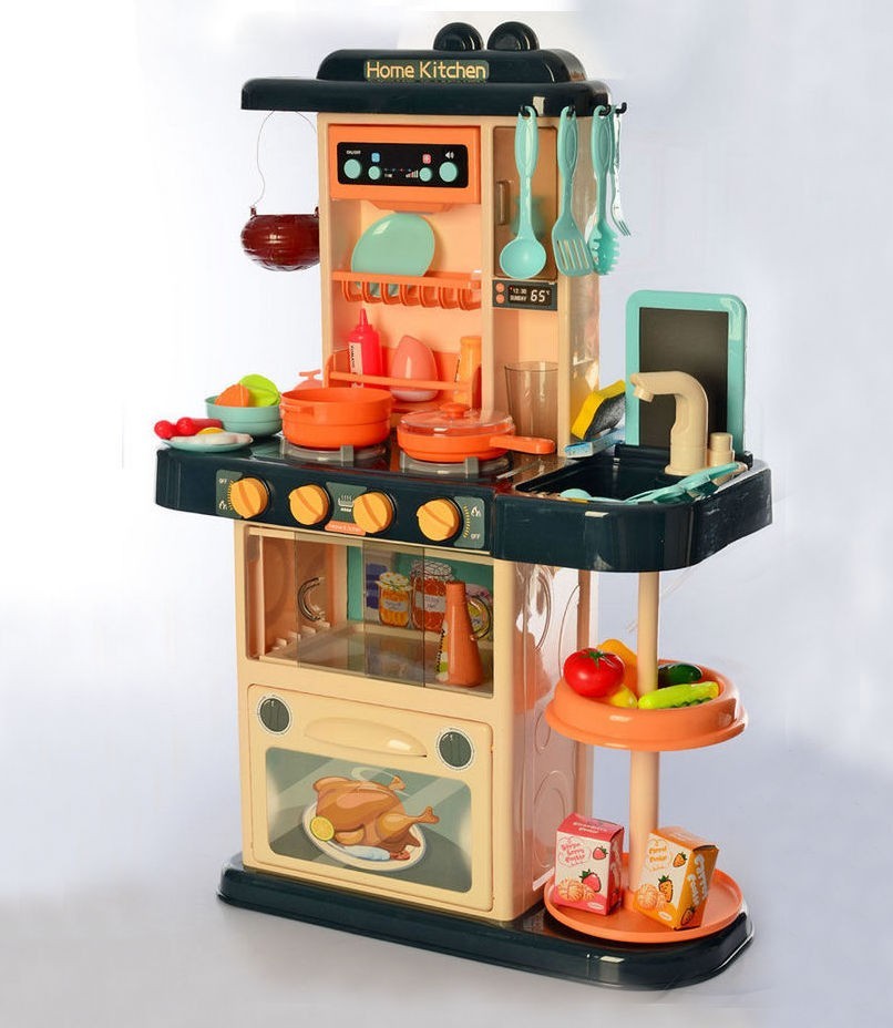 

Детская кухня 889-179 Home Kitchen 43 предмета,подсветка, звук, мелодии,из крана течет вода, пар