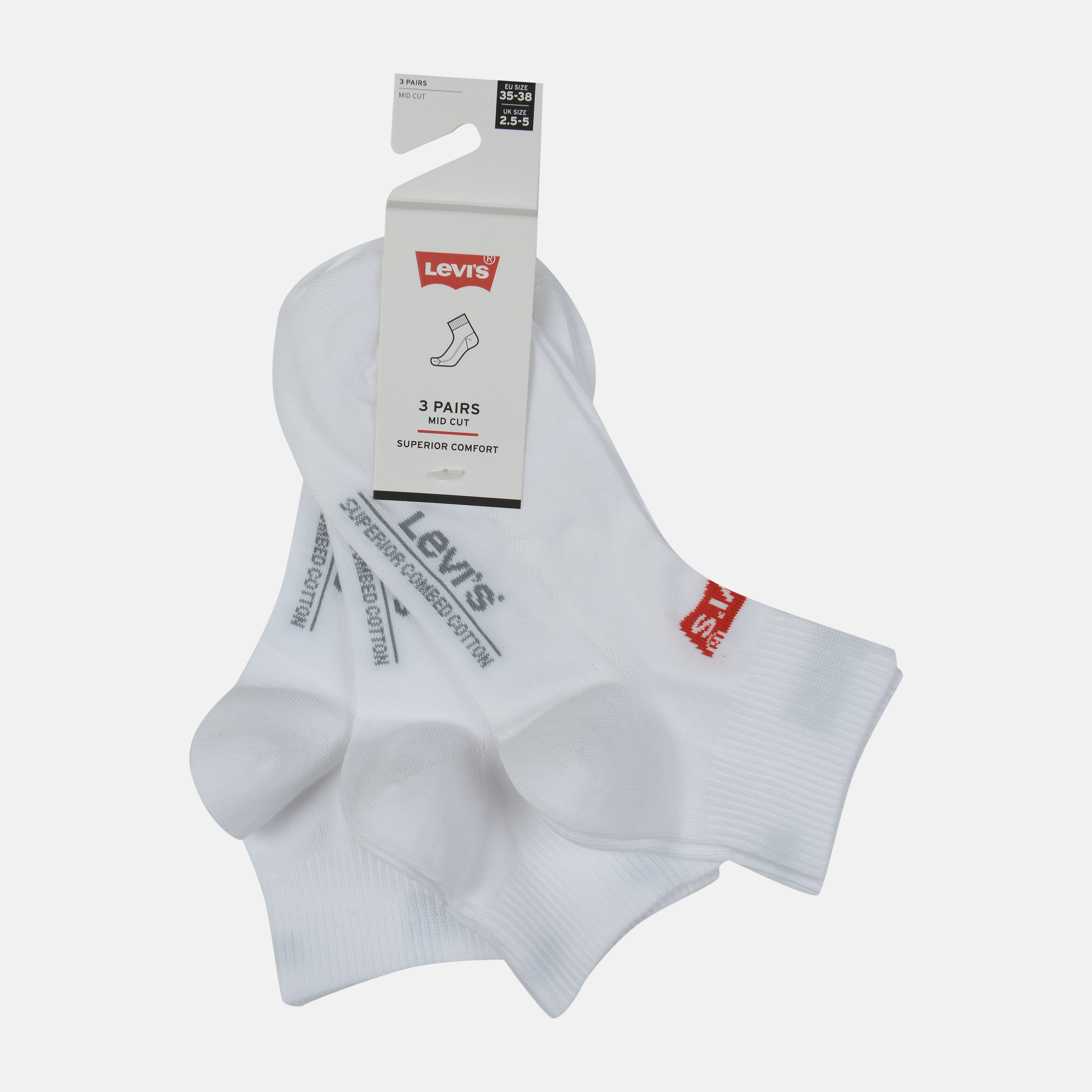 

Набор носков Levi's 903051001-300 39-42 3 пары White
