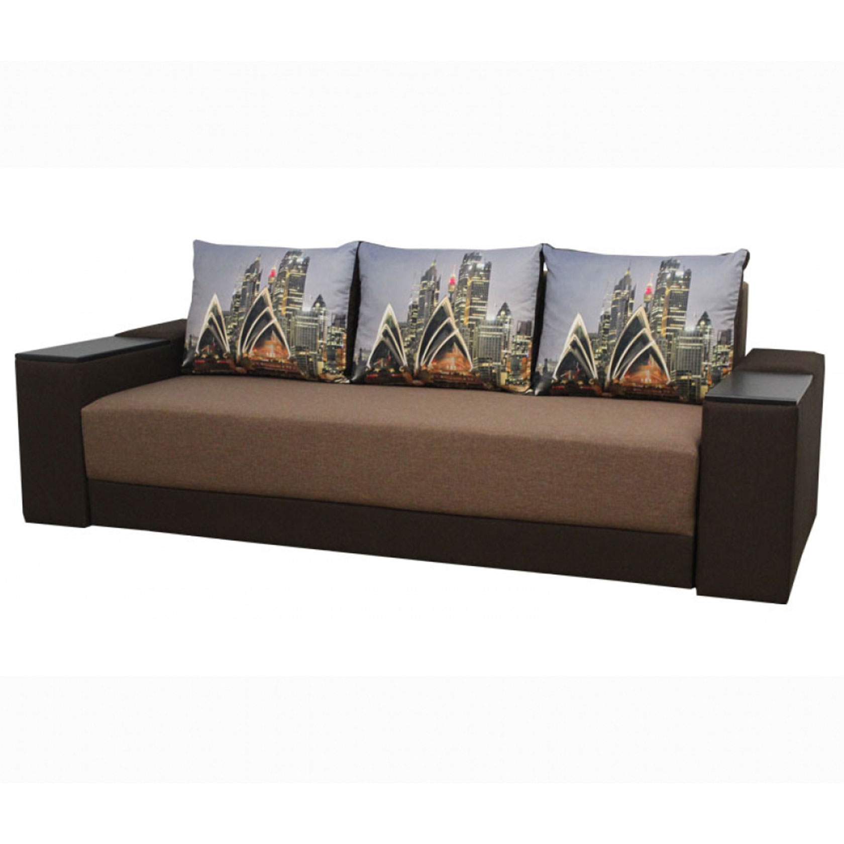 

Прямой диван Меркурий (Мебель Софиевки) Коричневый + Бежевый 105х245 см 11122_42