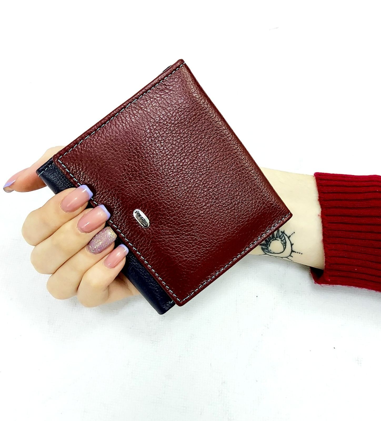 

Кошелек кожа натуральная женский в два сложения Конверт Dr Bronde SKU 00895 10 х 10 см Комбинированый цвет