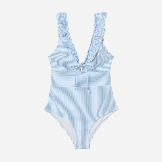 

Купальник слитный женский H&M 41335408 34 Голубой