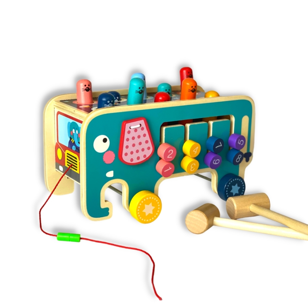 

Игрушка A-Toys Слоник-каталка с пятнашками Красный с синим (J201)