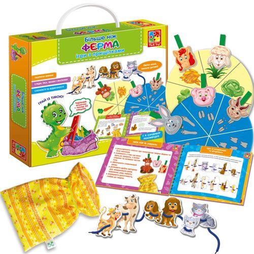 

Игры с прищепками Vladi Toys Больше чем ферма (рус) VT2801-12