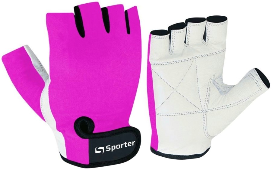 

Перчатки для тренажерного зала Sporter Перчатки Women (MFG-208.4 C) - White/Pink - S