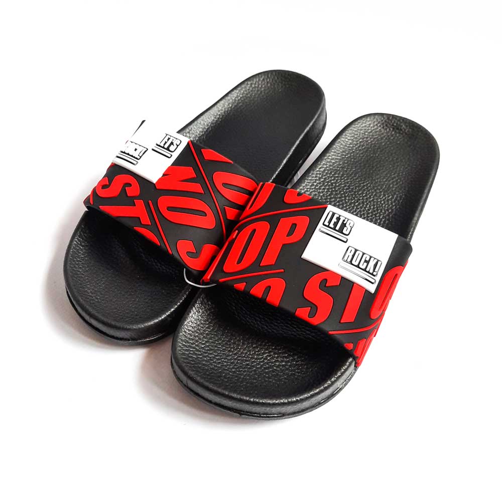 

Шлепанцы мужские ТМ Favorite shoes 40 черные/красные 25 см (арт.348240)