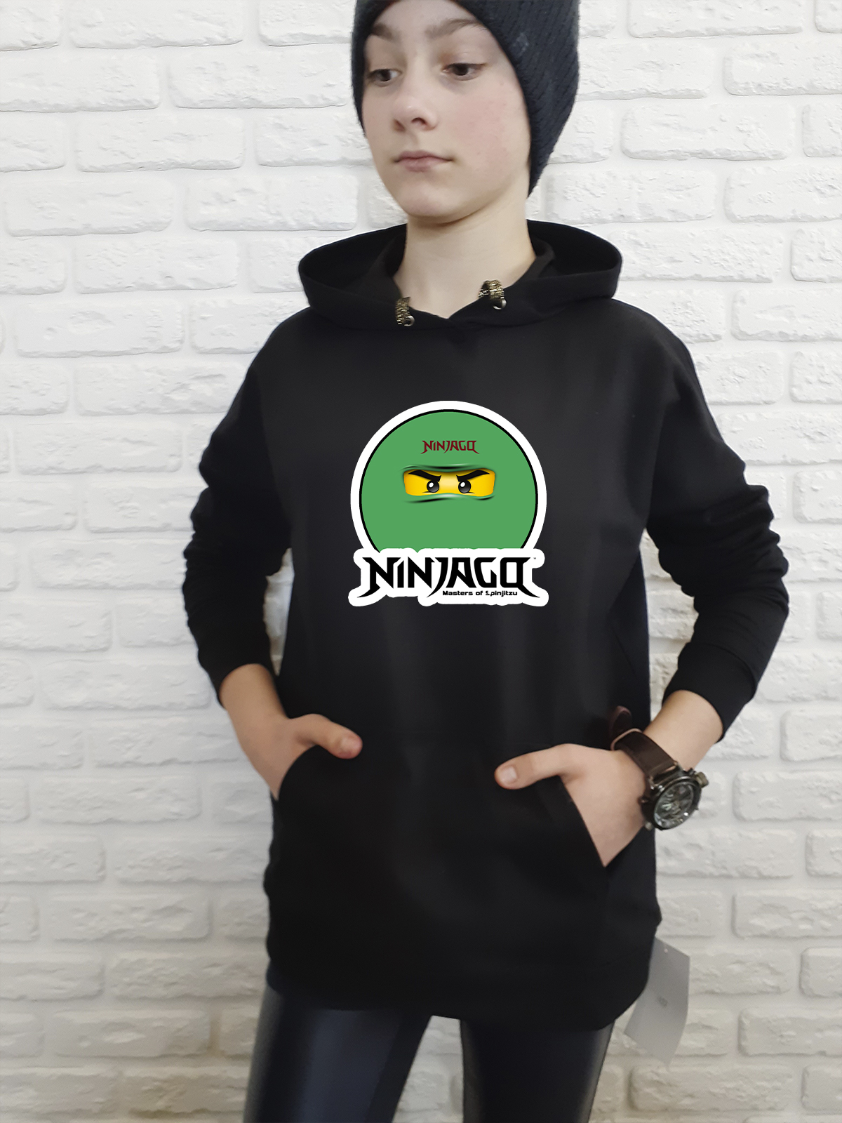 

Худи для девочек ArtSvet Лего Ниндзяго (LEGO Ninjago) Черная 146 см NNING1NSH