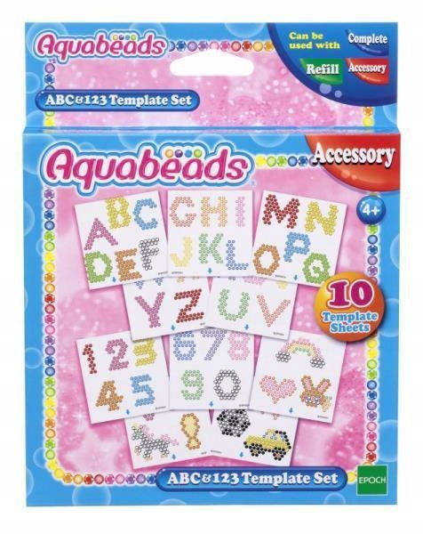 

Набор аквамозаики из бусинок Aquabeads шаблоны ABC и 123 (30518)