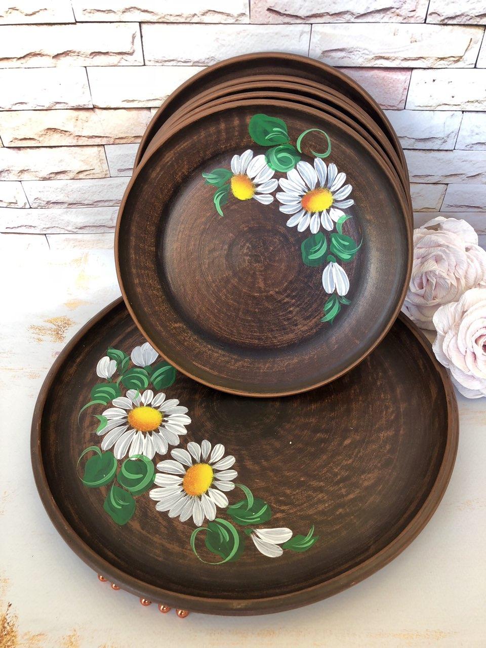 

Рисованный набор Керамклуб блюдо 30 см и 6 тарелок 20 см