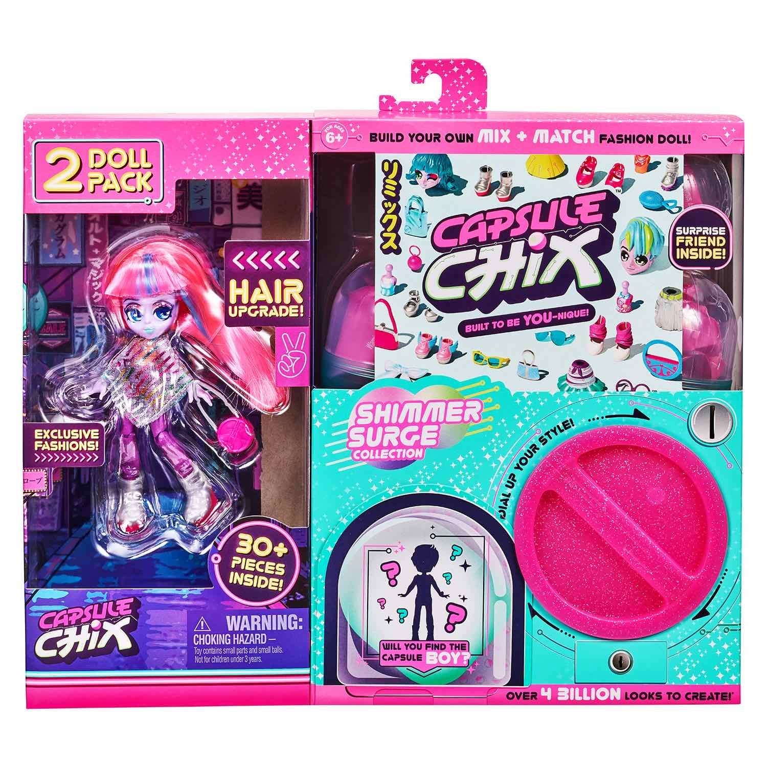 

Набір сюрприз із 2 ляльок Moose Capsule Chix Shimmer Surge 2 серія Капсул Чикс