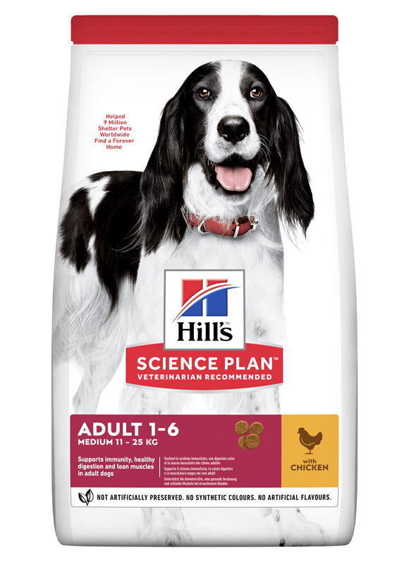 

Сухой корм HILL'S SCIENCE PLAN Adult Medium для собак с Курицей - 14 кг