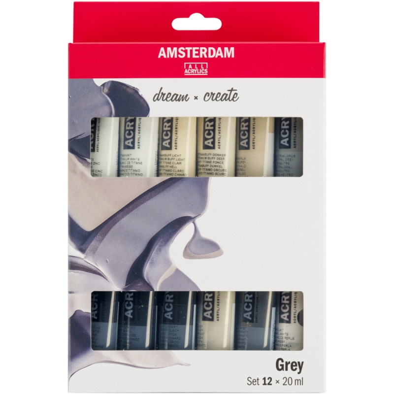 

Краски акрил Royal Talens AMSTERDAM GREYS набор 12штх20мл (8712079451172)