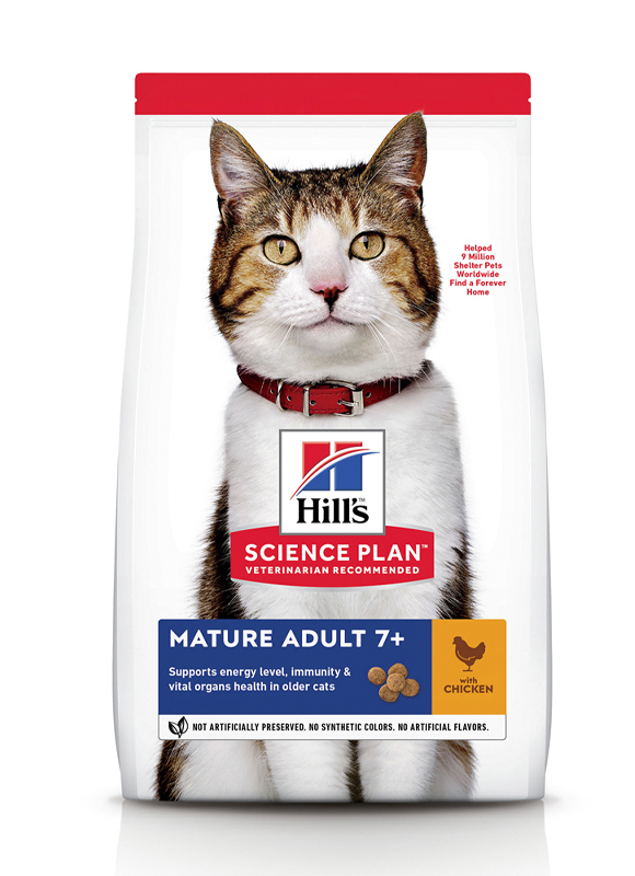 

Сухой корм HILL'S SCIENCE PLAN Mature Adult для кошек с Курицей - 10 кг
