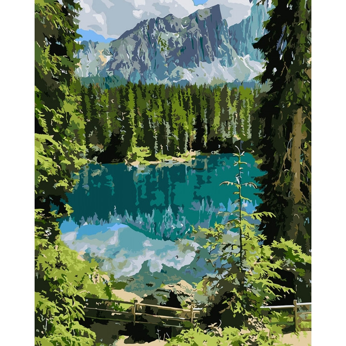 

Картина по номерам "Загадочное озеро" 40*50см KHO2270