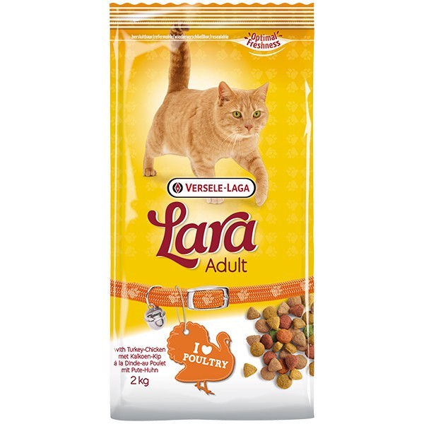 

Сухой корм для активных котов Lara Poultry со вкусом курицы и индейки 2 кг (5410340410691)