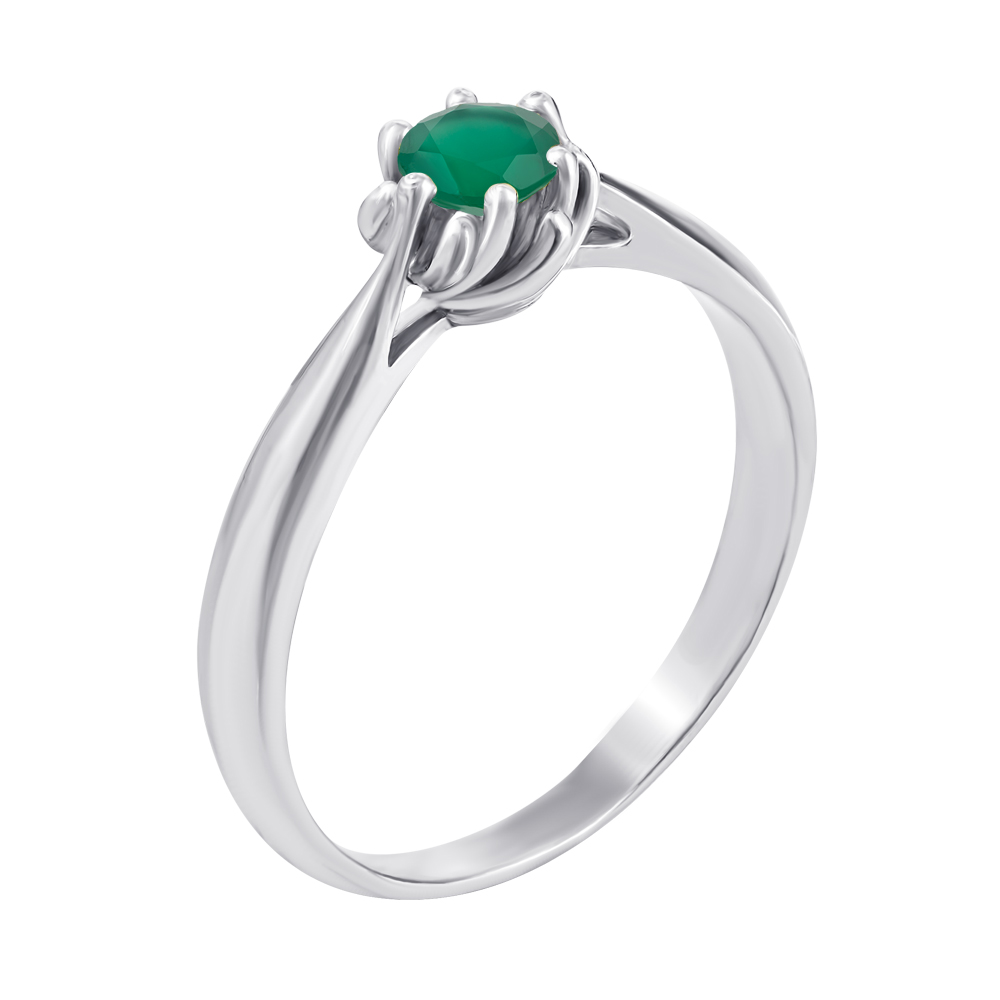 

Серебряное кольцо с агатом 000138788 18 размера