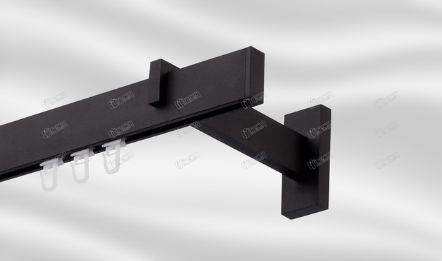 

Карниз одинарный Square Line 300 см. Чёрный Финал Заглушка