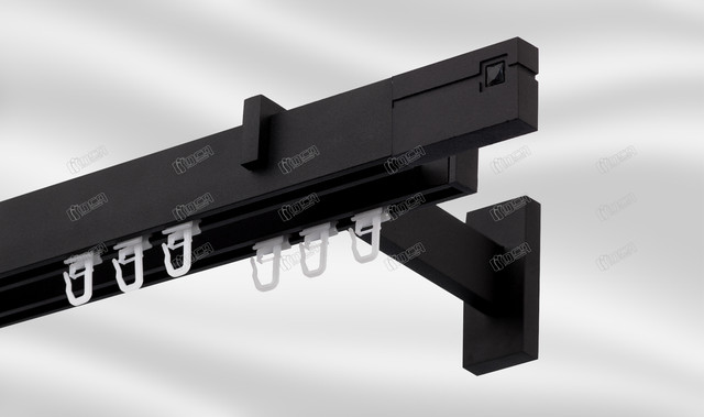

Карниз двойной Square Line 160 см. Чёрный Финал Квадро с чёрным камнем