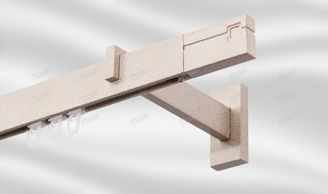 

Карниз одинарный Square Line 240 см. Белое золото Финал Квадро без камня