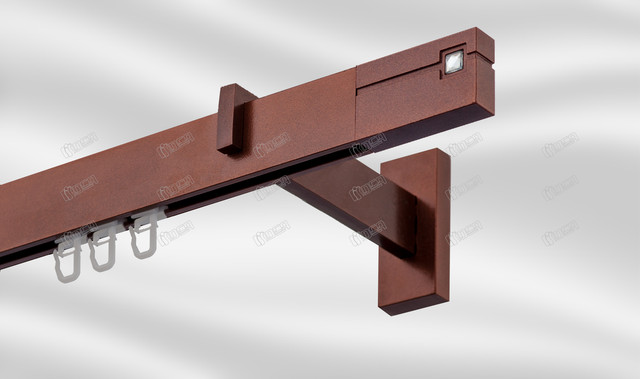 

Карниз одинарный Square Line 300 см. Медь Финал Квадро с белым камнем