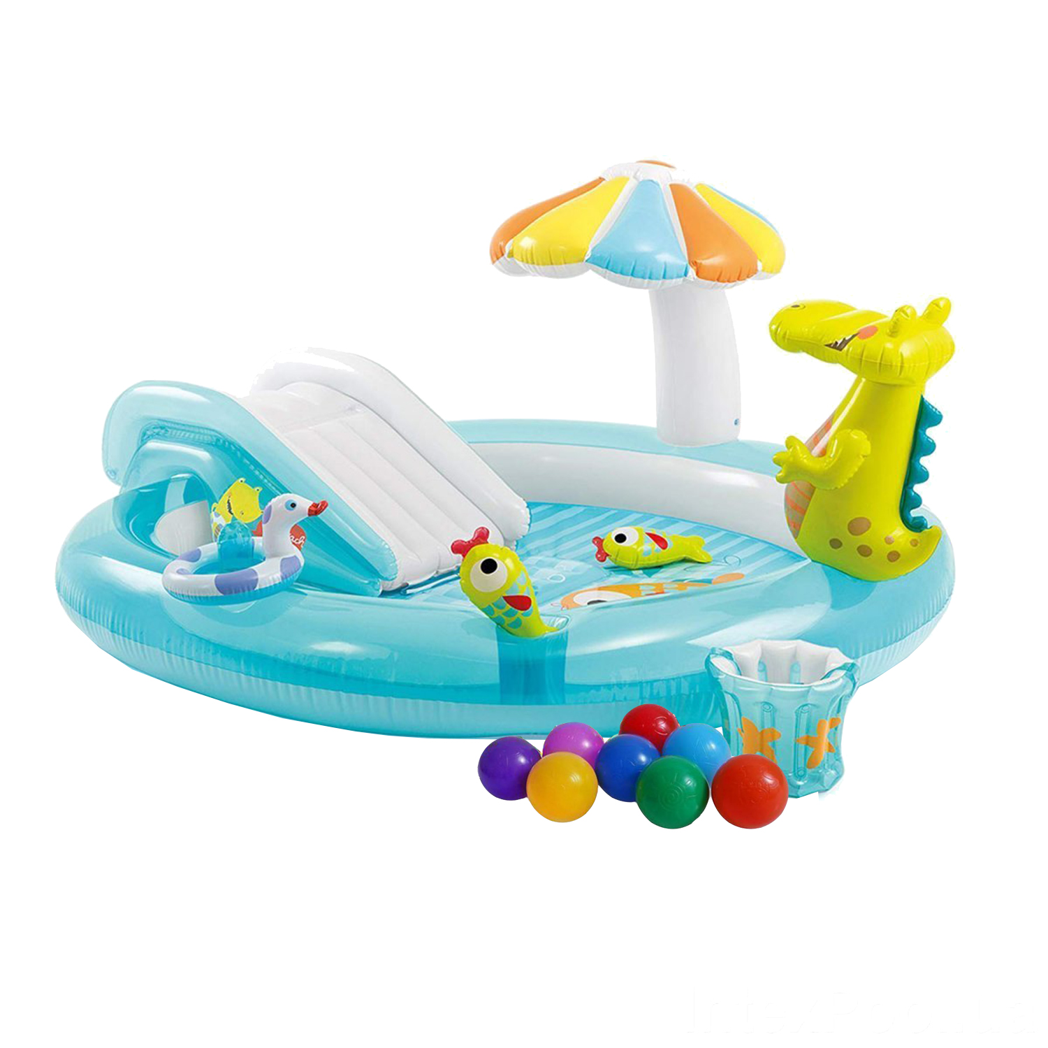 

Надувной игровой центр Intex 57165-1 «Крокодил», 201 х 170 х 84 см, с шариками 10 шт