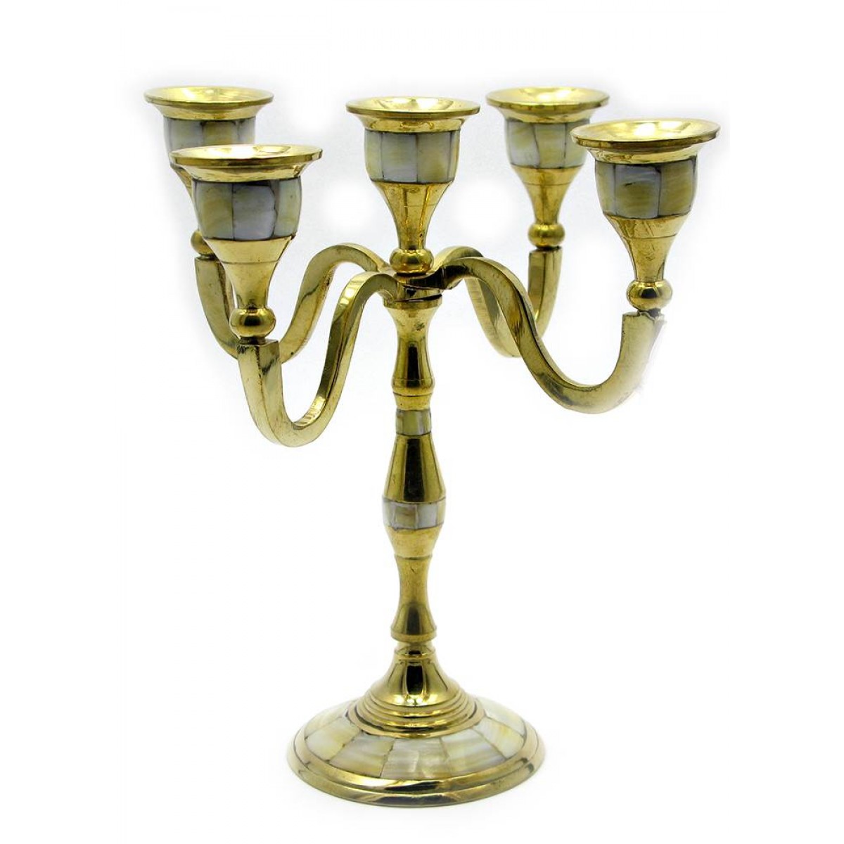 

Подсвечник бронзовый с перламутром на 5 свечей (25х21х21 см) 30980