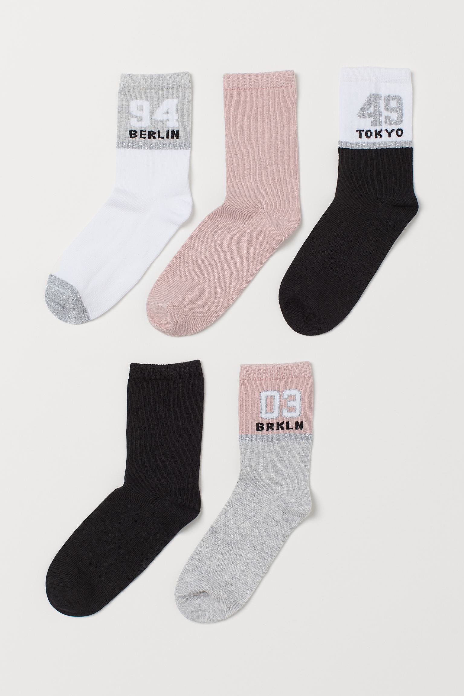 

Носки (5 пар) H&M 31 33 серо черный 19034778930