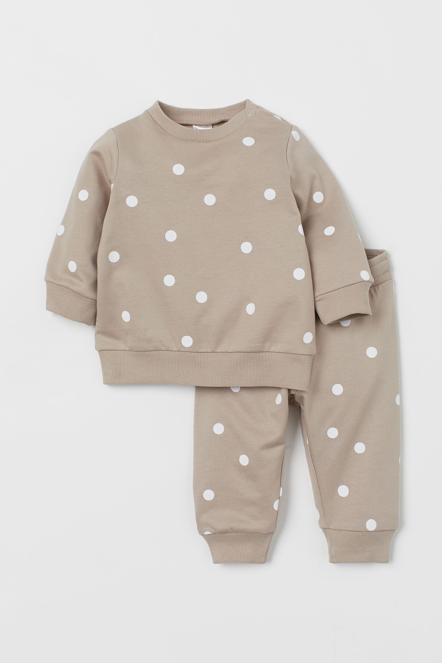 

Комплект (свитшот, брюки) H&M 74см бежевый горох 13048726452