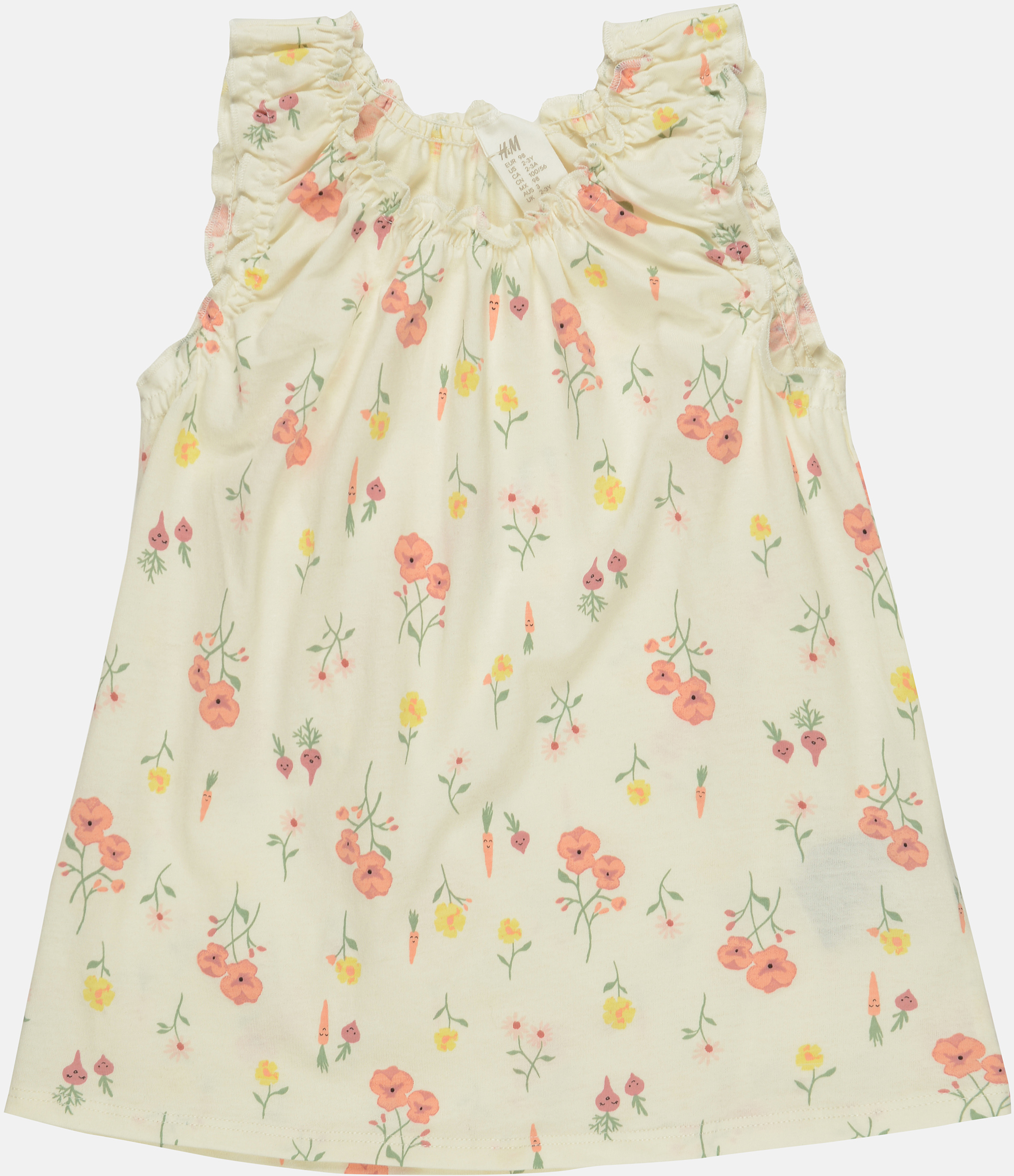 

Платье H&M 98см молочный цветы 270170318112