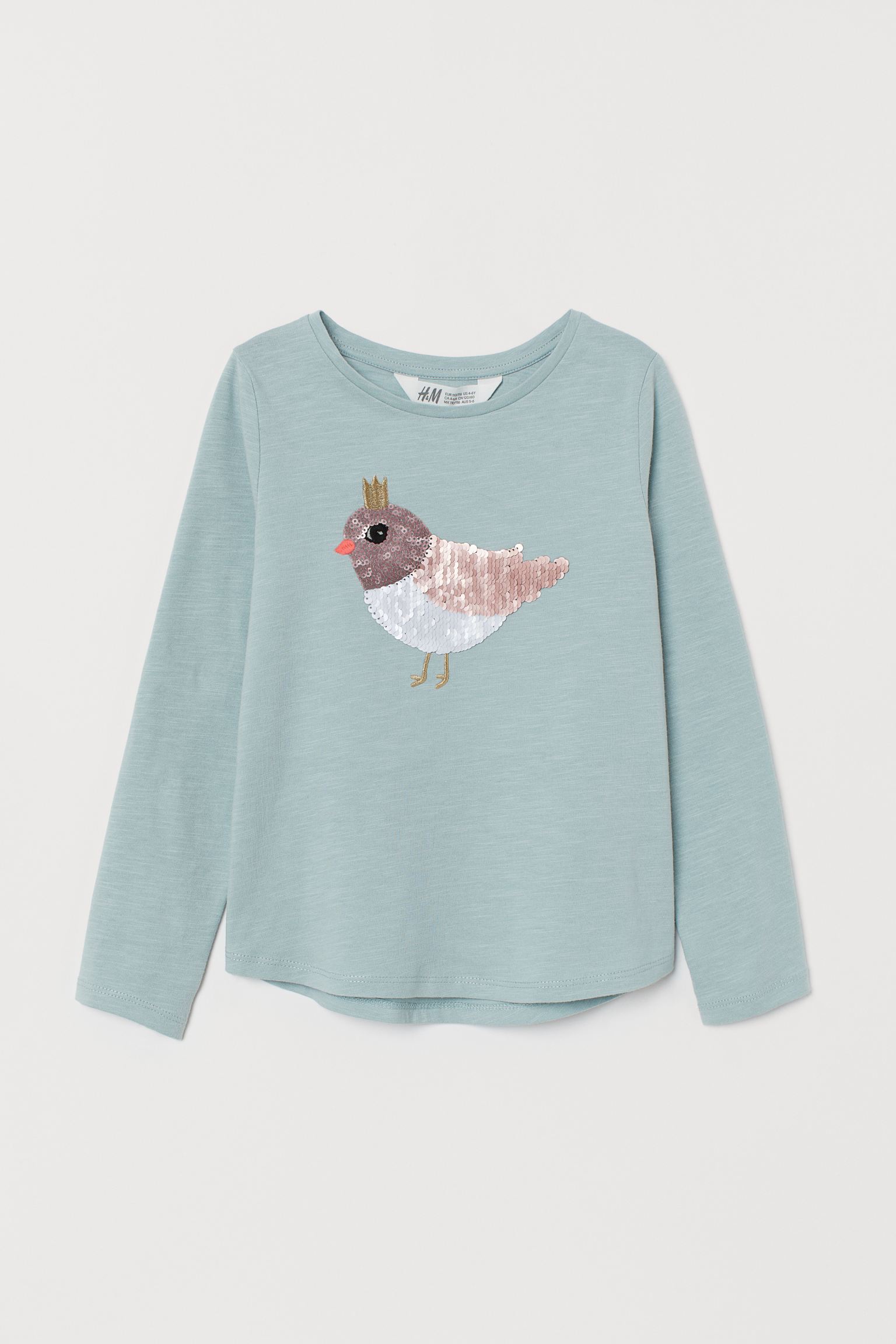 

Лонгслив H&M 122 128см светло бирюзовый 28037396790