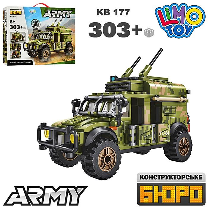 

КОНСТРУКТОР Военный, Бронемашина 303 дет. в коробке 33*26*6см