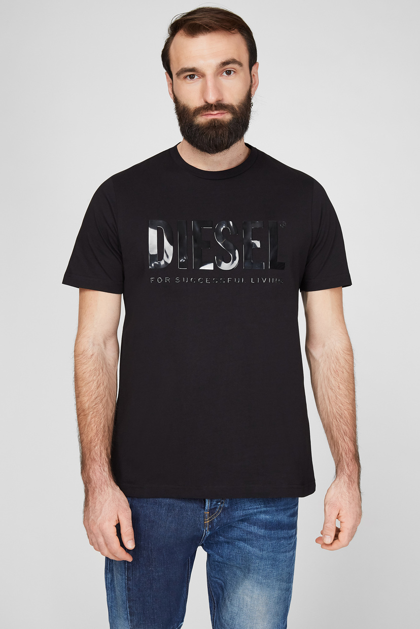 

Мужская черная футболка T-JUST-INLOGO Diesel M A02385 0GRAF